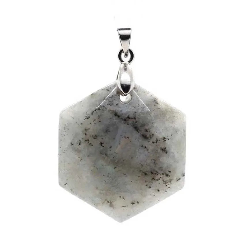 KFT Natural Hexagram Healing Crystal Quartz Star of David Hexagon Faceted Rose Pink Quartz Magen David Pendant Jewelry For Men