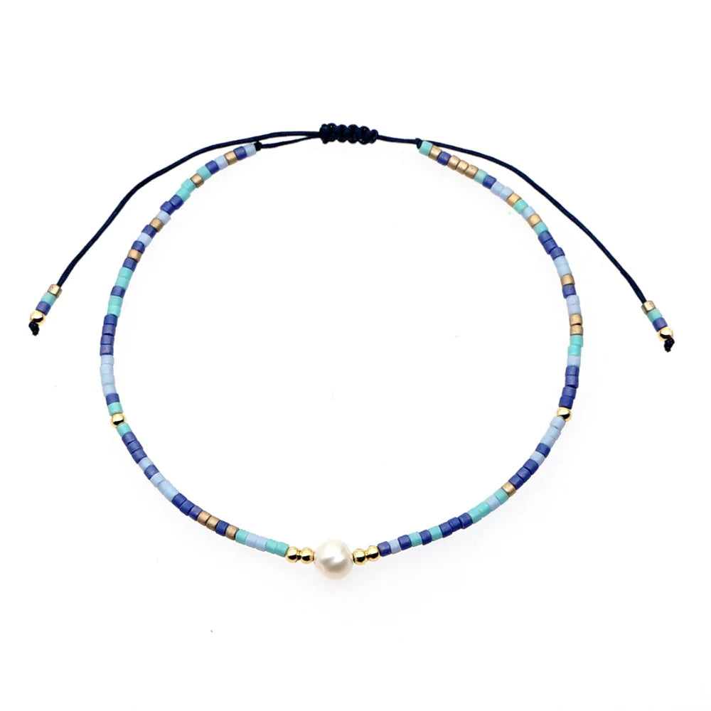 Go2boho Miyuki Bracelet For Girl Friendship Simple Freshwater Pearl Bracelets For Women Pulseras Femme Boho Jewelry Gift
