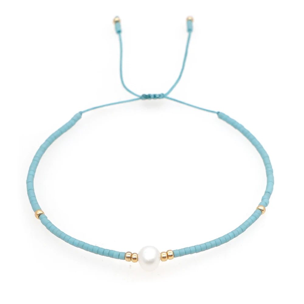 Go2boho Miyuki Bracelet For Girl Friendship Simple Freshwater Pearl Bracelets For Women Pulseras Femme Boho Jewelry Gift