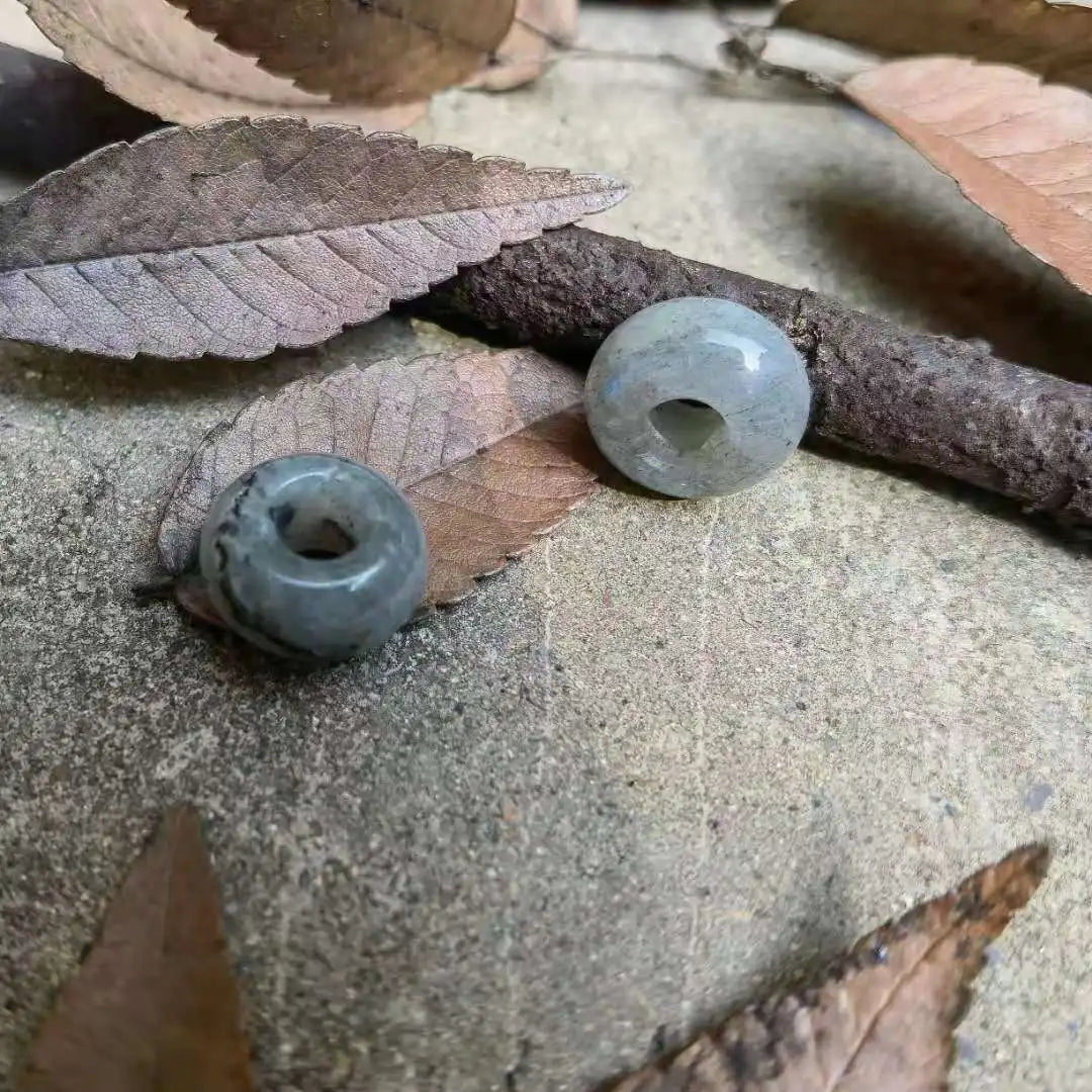 Labradorite Gemstone,  Dreadlock Beads Dreadlock Bead, Loc Bead, Boho Hair Accessories