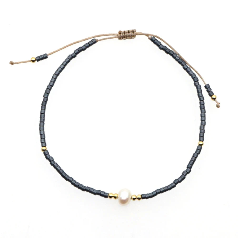 Go2boho Miyuki Bracelet For Girl Friendship Simple Freshwater Pearl Bracelets For Women Pulseras Femme Boho Jewelry Gift