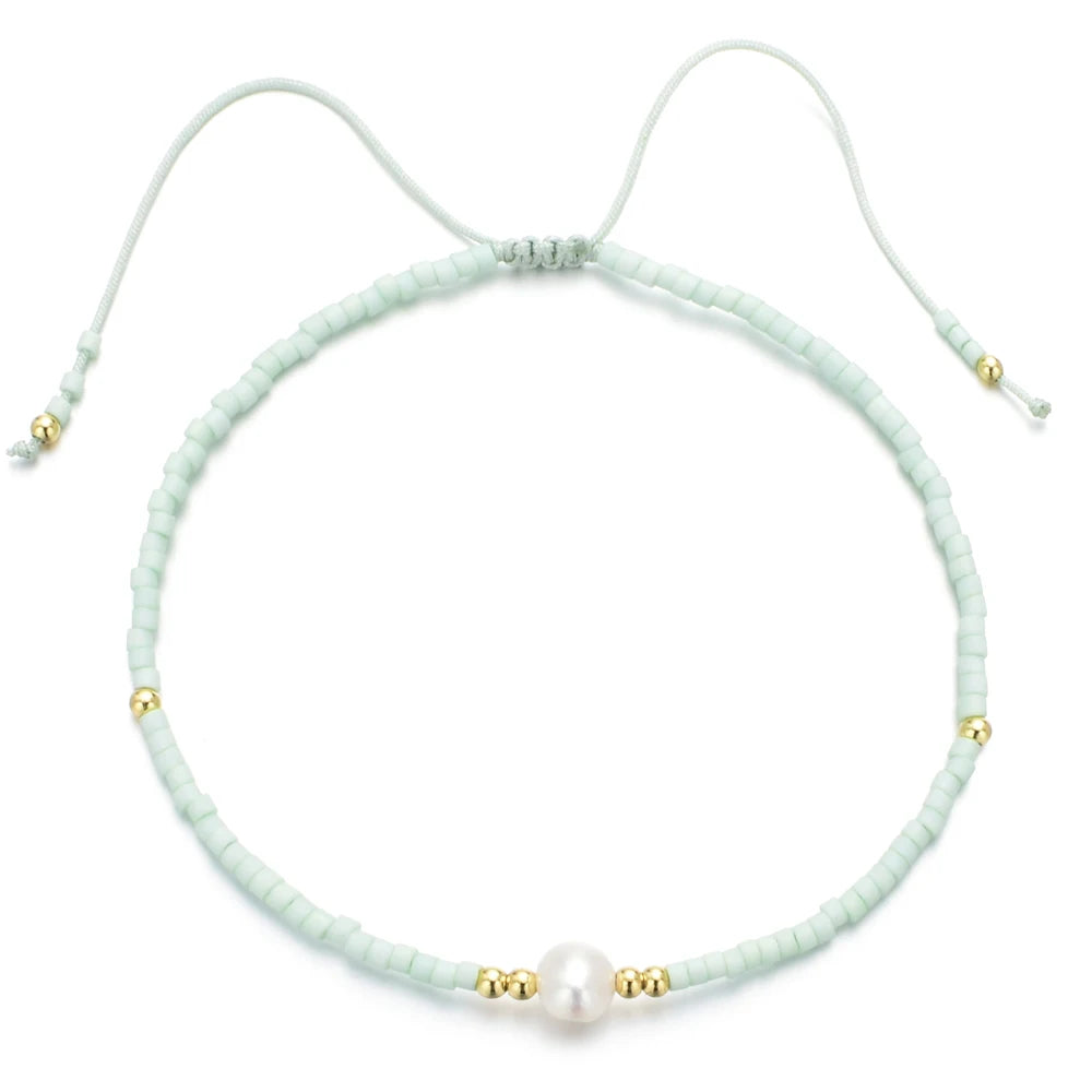 Go2boho Miyuki Bracelet For Girl Friendship Simple Freshwater Pearl Bracelets For Women Pulseras Femme Boho Jewelry Gift
