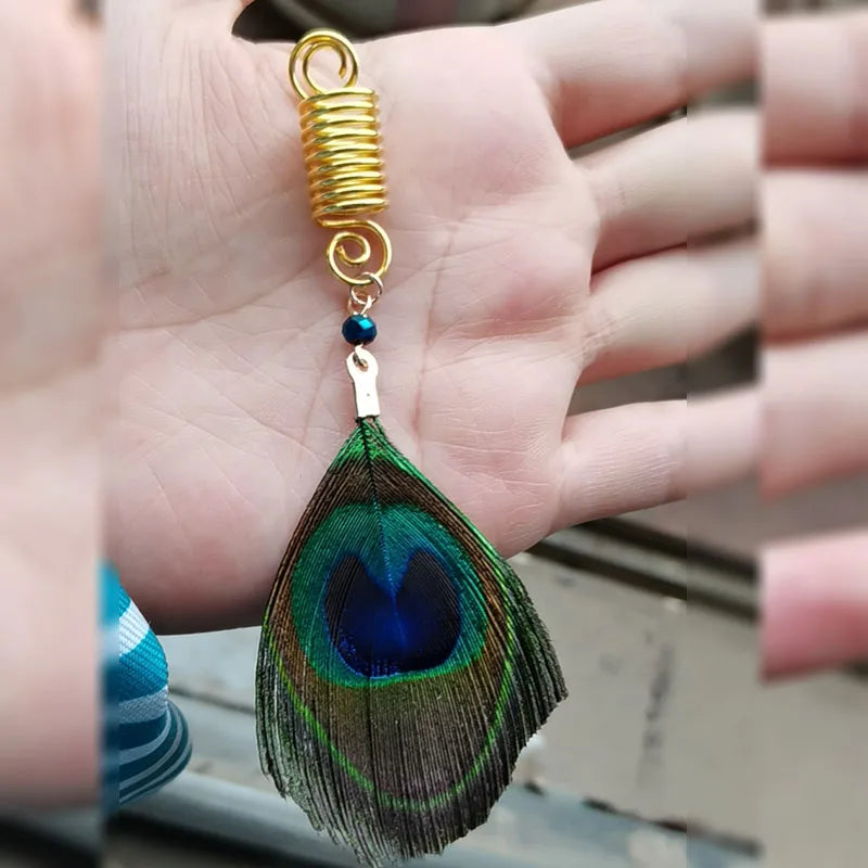 Labradorite Gemstone,  Dreadlock Beads Dreadlock Bead, Loc Bead, Boho Hair Accessories