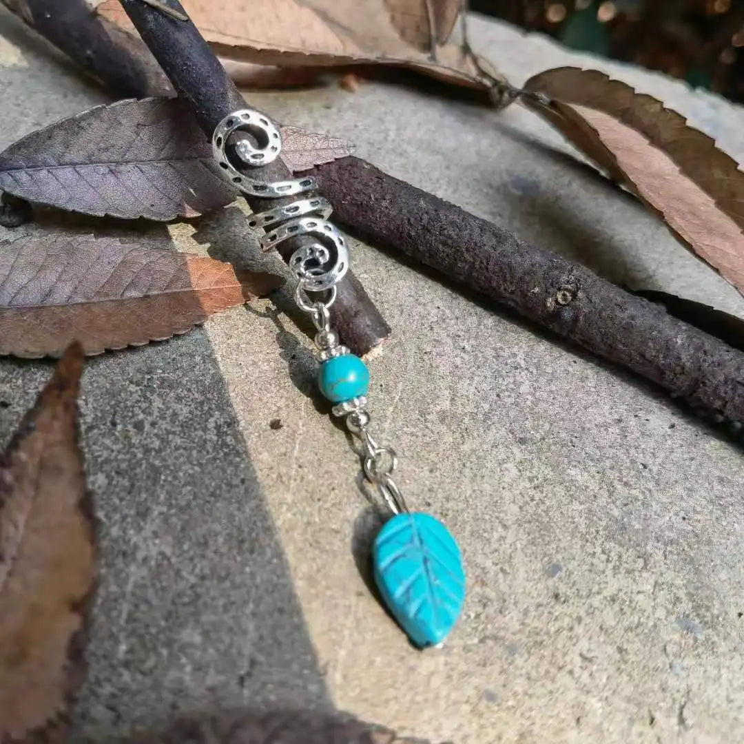 Labradorite Gemstone,  Dreadlock Beads Dreadlock Bead, Loc Bead, Boho Hair Accessories