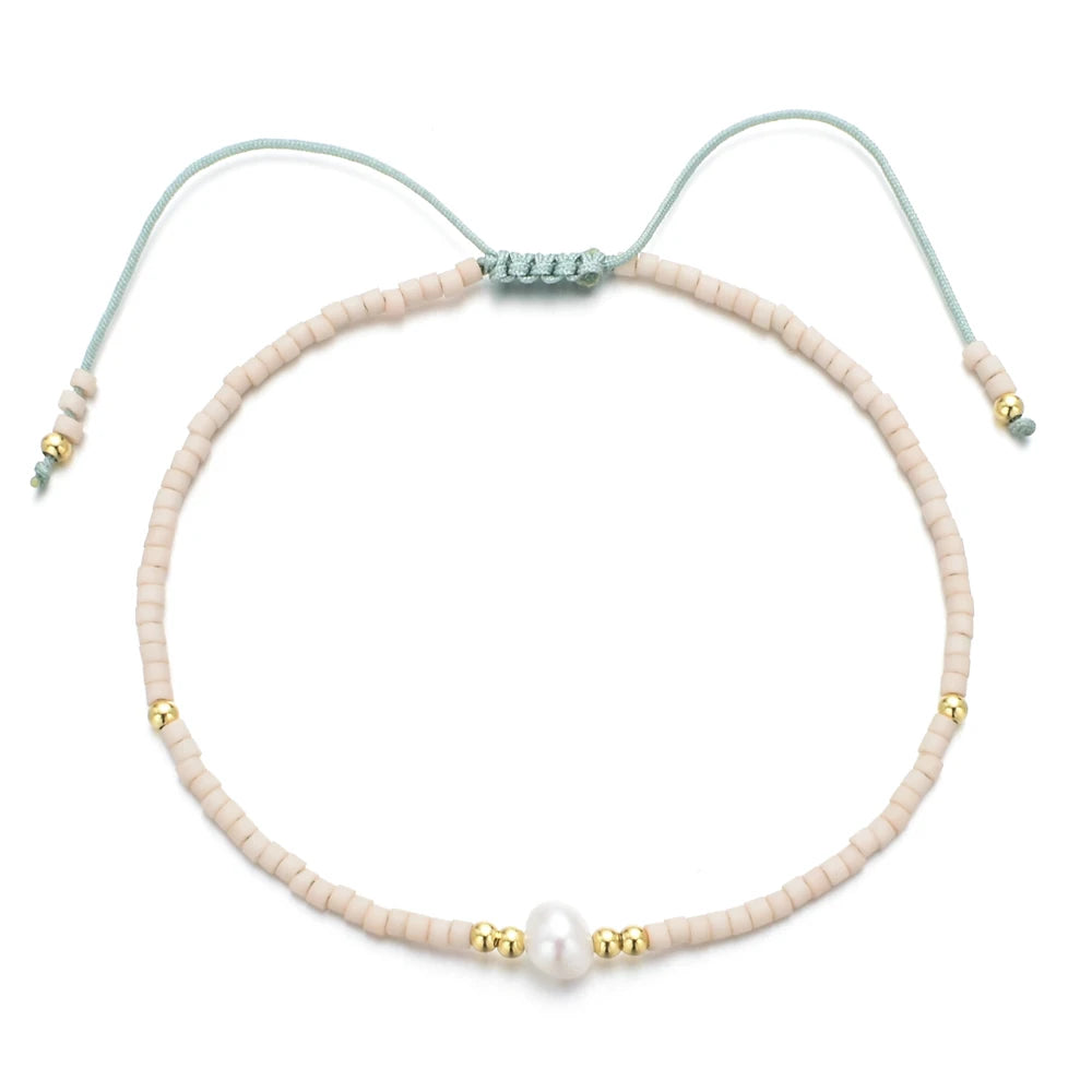 Go2boho Miyuki Bracelet For Girl Friendship Simple Freshwater Pearl Bracelets For Women Pulseras Femme Boho Jewelry Gift