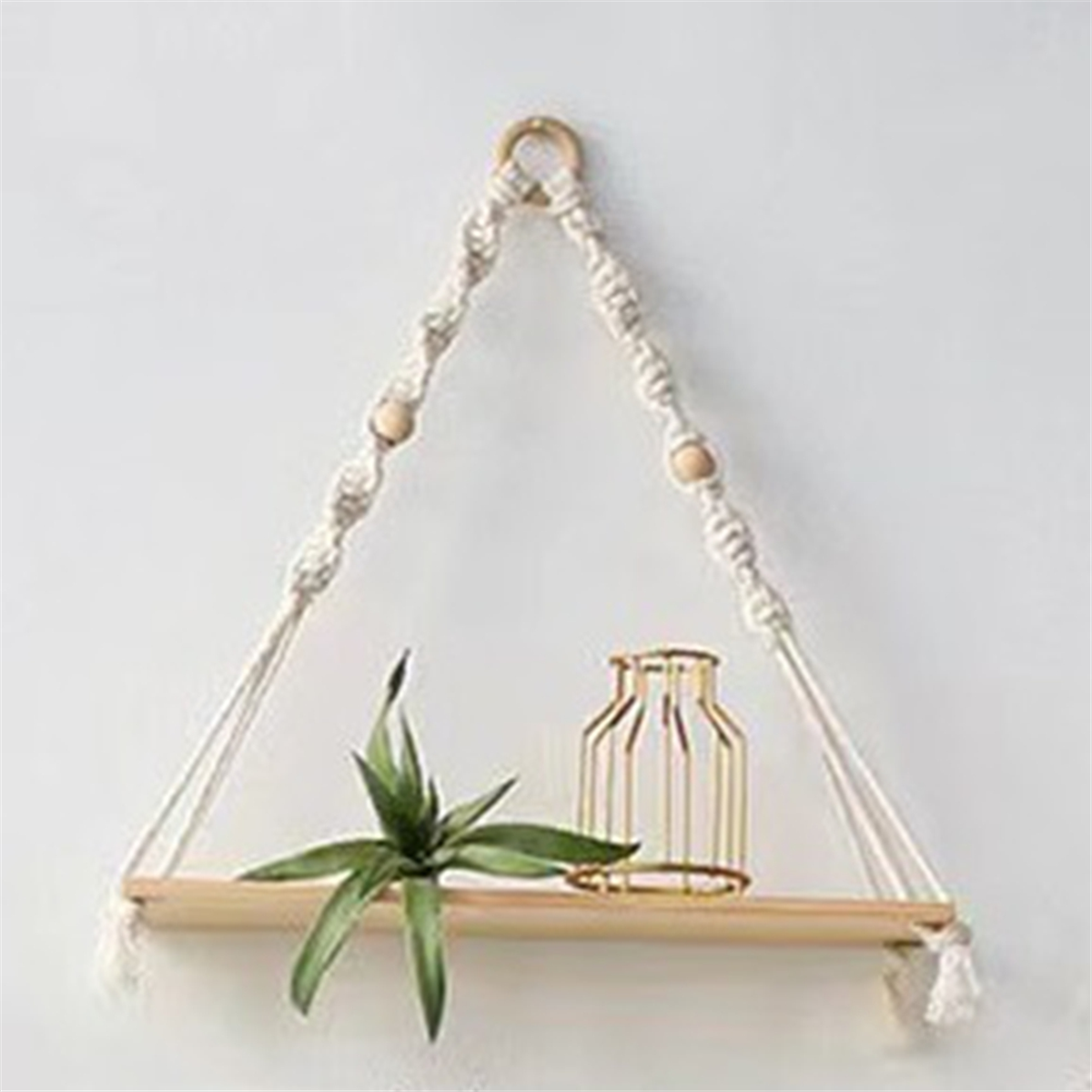 Shelf Boho Decor Shelves on Wall Wood Decoration for Bedroom Living Room A