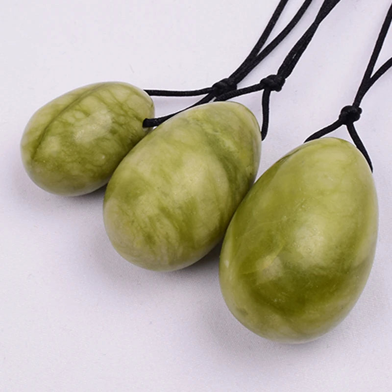 3 PCS Natural Jade Stone Yoni Egg Set Massage Vaginal Balls Muscle Kegel Exercise Women Tightening Crystal Ball  Kegel Exerciser