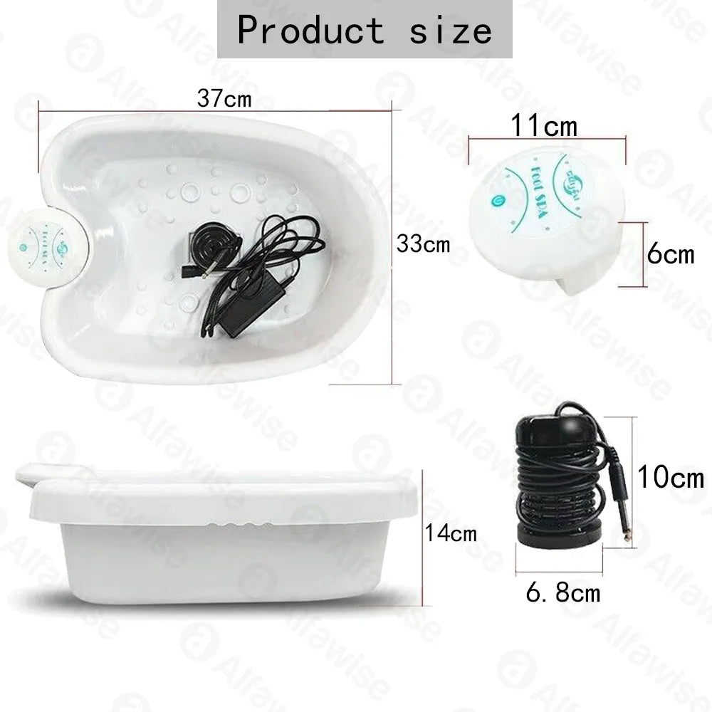 Detox Ionic Cleanse Foot Spa Bath Massager Machines Vibrating Electric Mini FootBath Whirlpool Care Arrays Aqua Health Therapy
