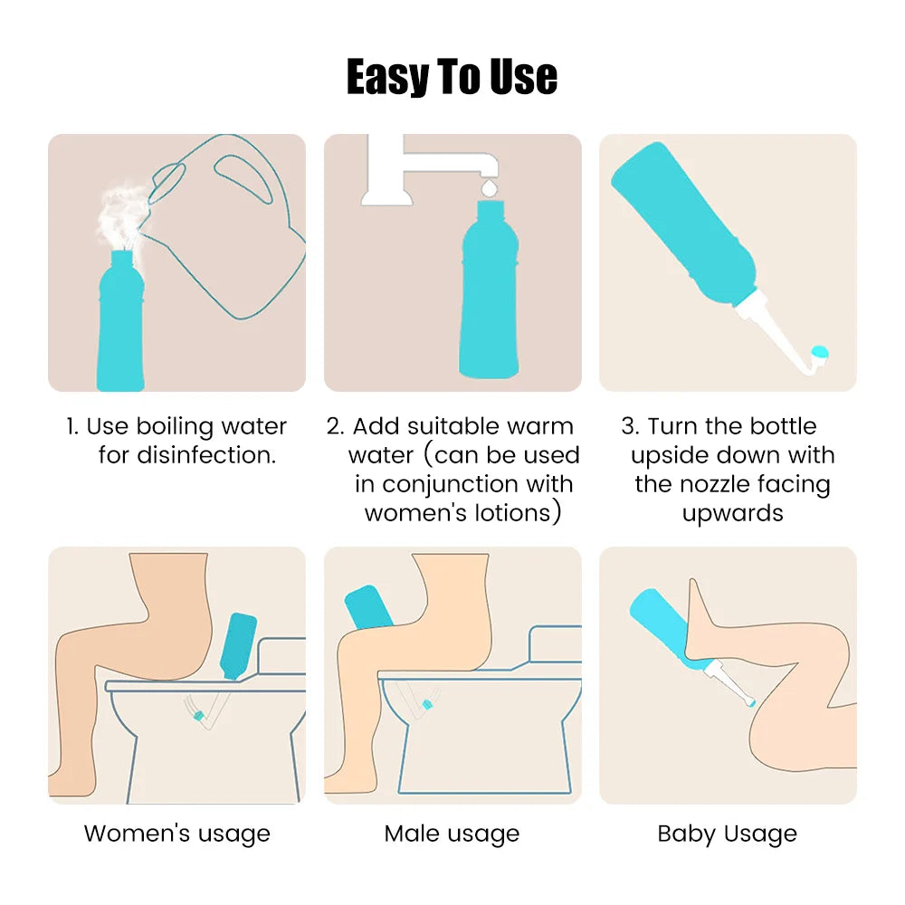 Portable Bidet Spray Handheld Travel Bidet For Pregnant Women Baby Cleansing Water Washer Bottle Washing Hygiene Nozzle Toilet