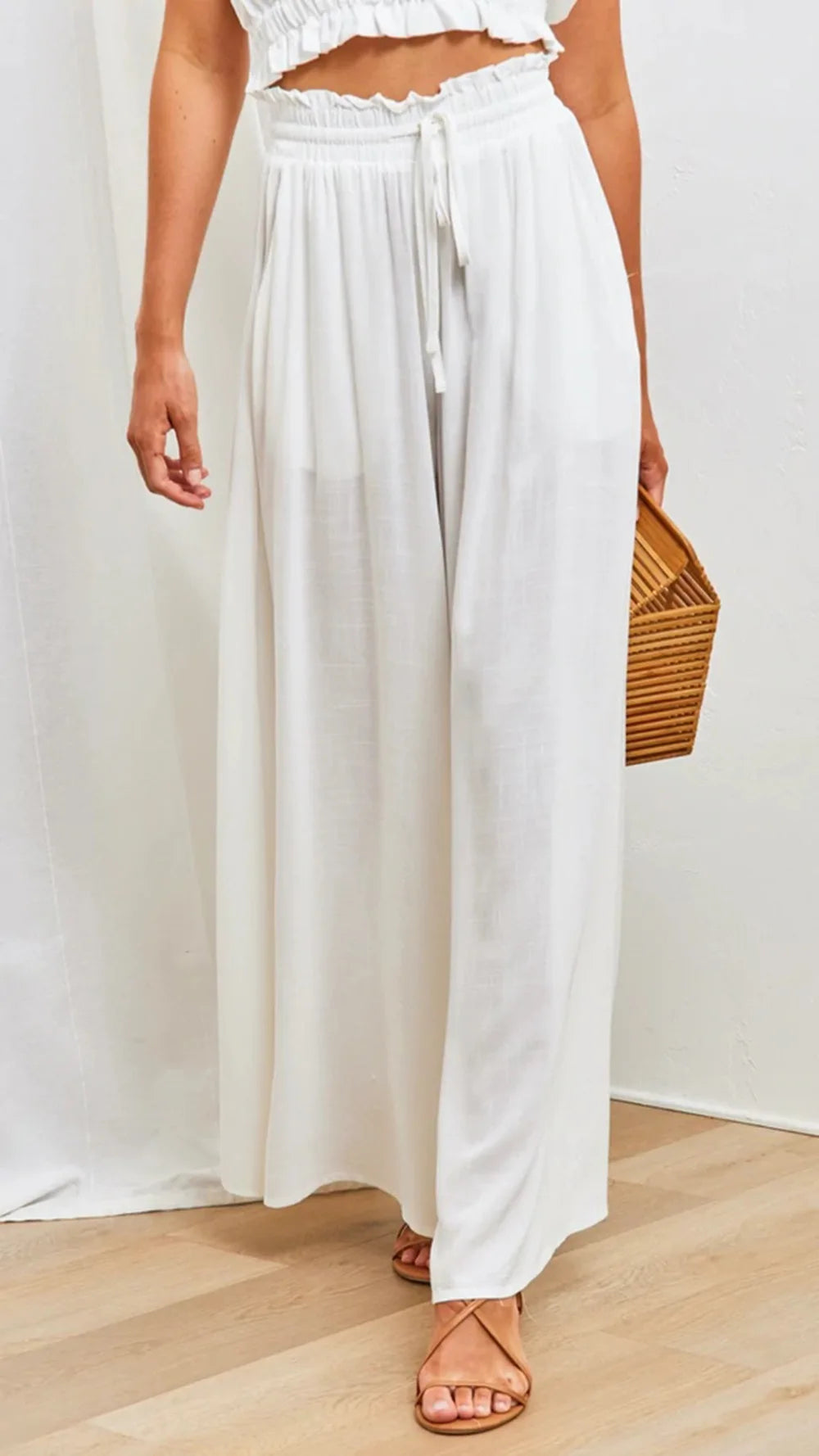 Women's Boho Pant Casual High Waist Loose Sweatpants Trousers Capris Wide Leg Pants Skirt Fashion Women Clothes Pantalones Mujer