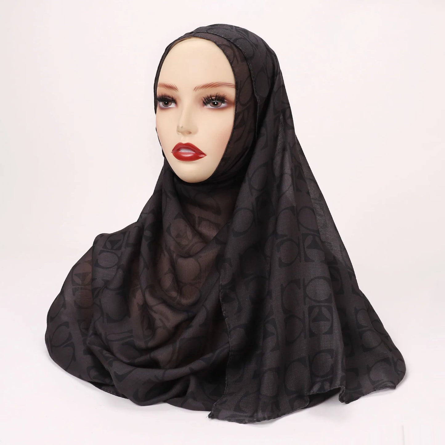 1Pcs Islam Ramadan Watercolor Print Hijab Women Bohemian Soft Muslim Hijabs Foulard Femme Shawl Wrap Scarf Headscarf