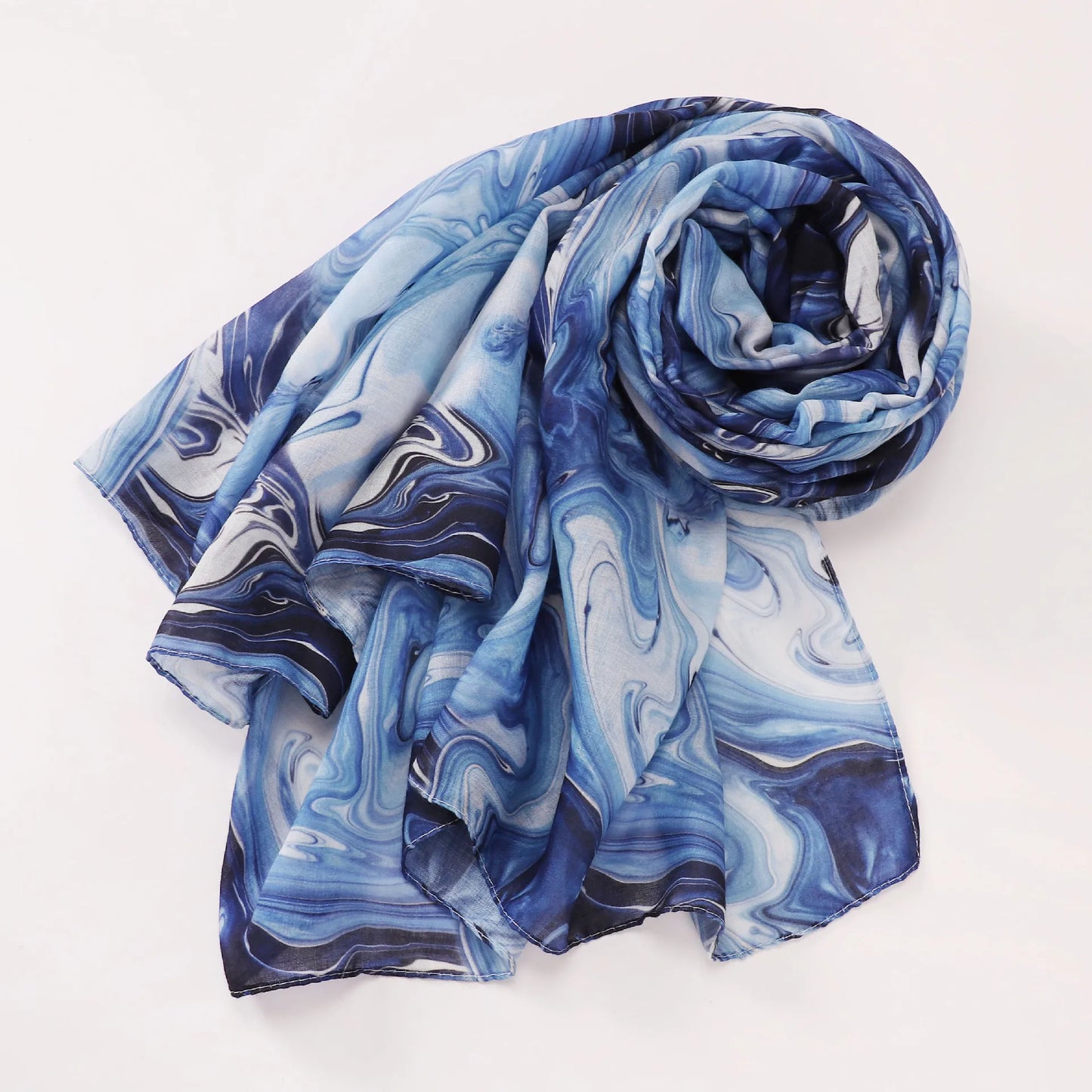 1Pcs Islam Ramadan Watercolor Print Hijab Women Bohemian Soft Muslim Hijabs Foulard Femme Shawl Wrap Scarf Headscarf