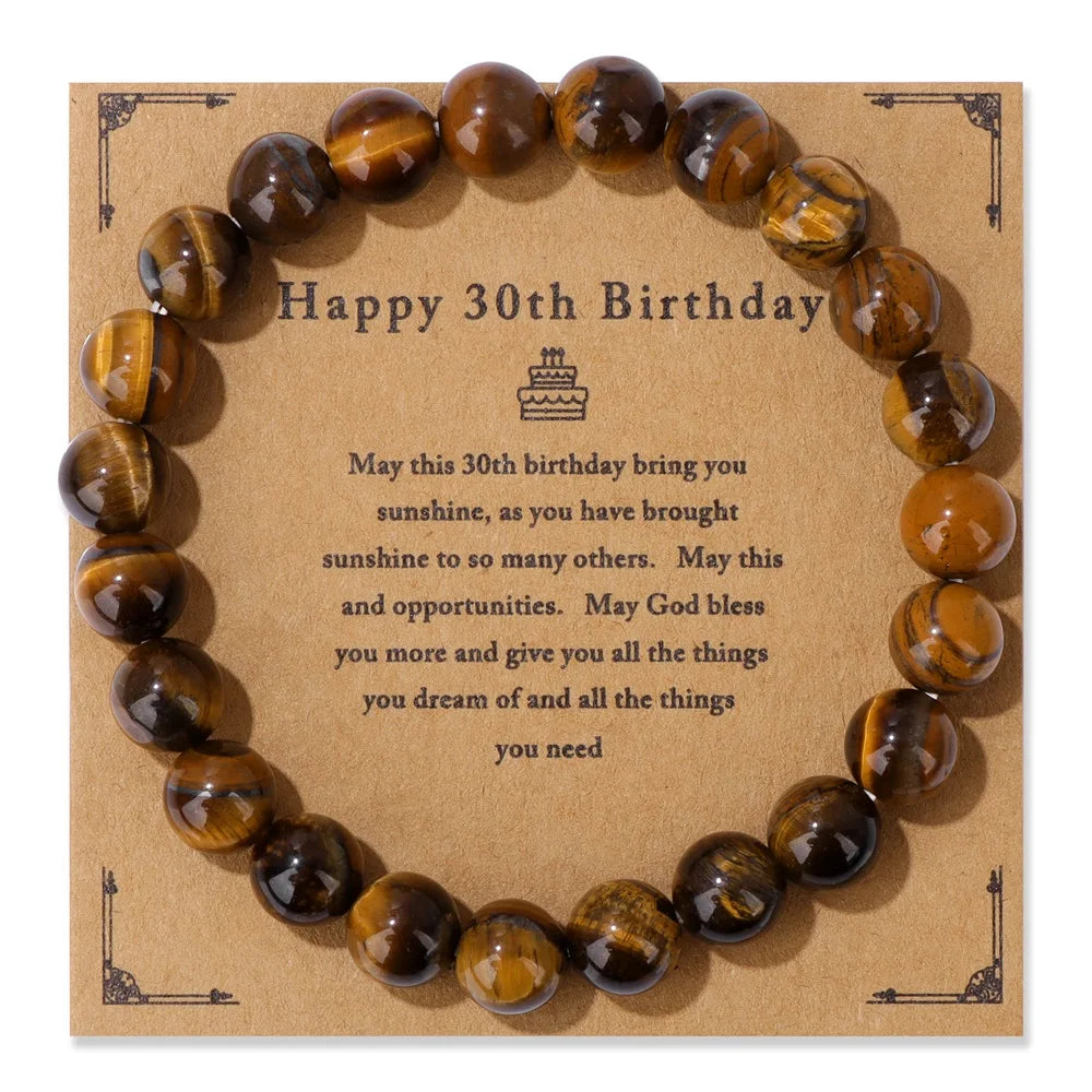 Fashion Tiger Eye Beaded Bracelet Natural Stone Stretch Bracelet With Different Blessings Women Men Protection Spiritual Jewelry
