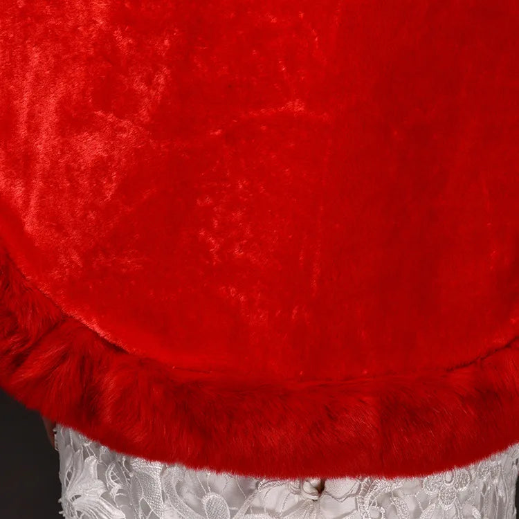 Luxury Faux Fur Scarf Cape Winter Warm Bolero Bridal  Poncho Elegant Soft  Mink Female Wedding Cloak  Jacket E162