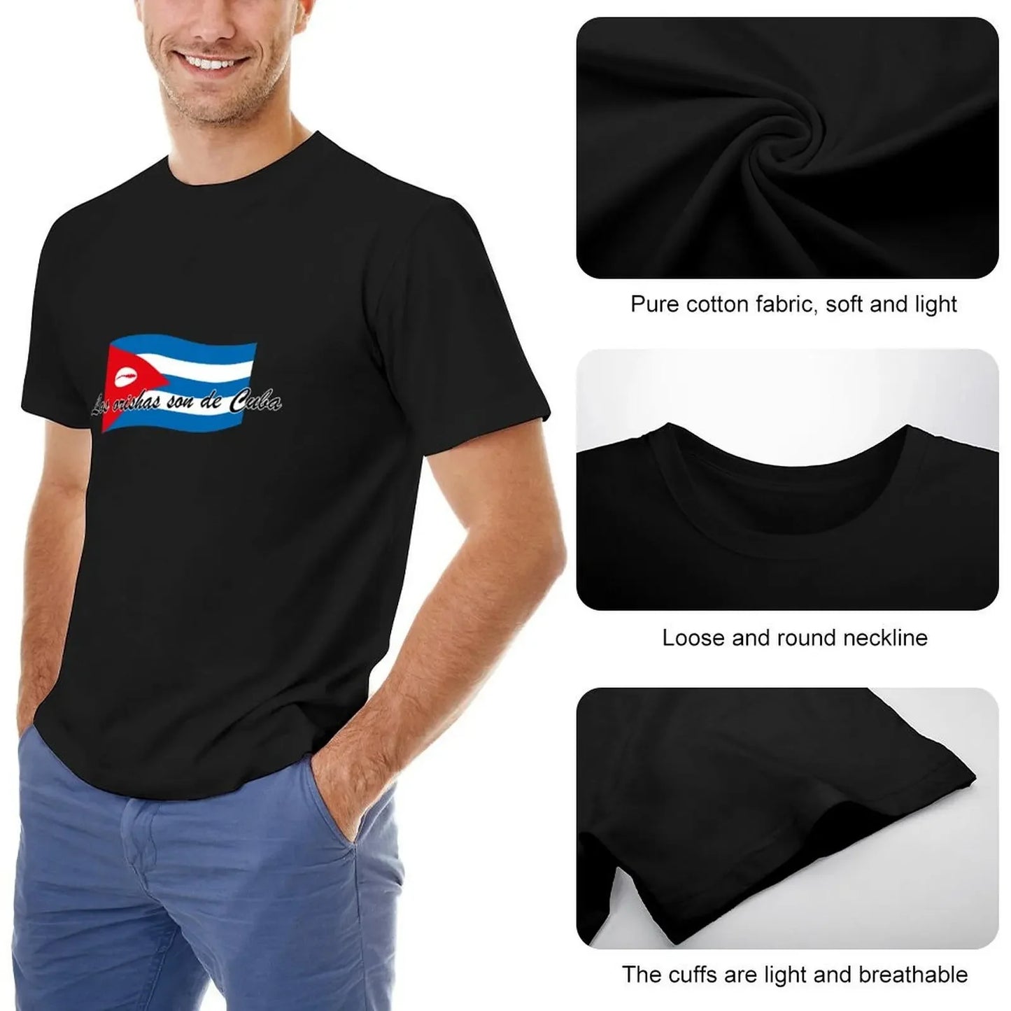 Los Orishas son de Cuba T-Shirt customs design your own graphic t shirts summer top custom shirt men workout shirt
