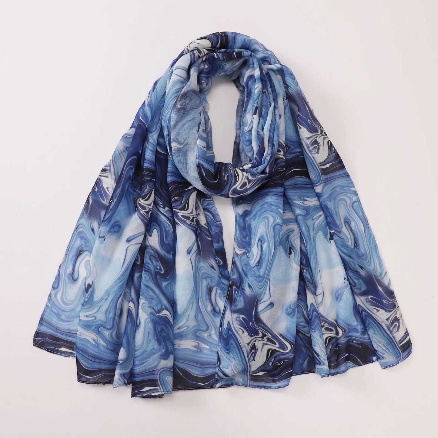 1Pcs Islam Ramadan Watercolor Print Hijab Women Bohemian Soft Muslim Hijabs Foulard Femme Shawl Wrap Scarf Headscarf