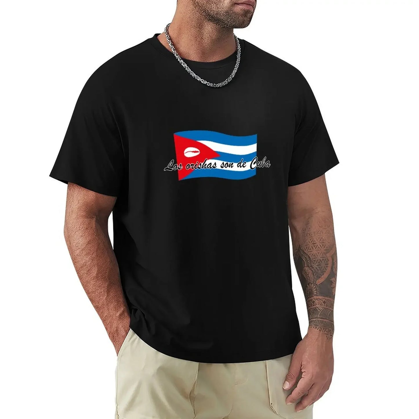 Los Orishas son de Cuba T-Shirt customs design your own graphic t shirts summer top custom shirt men workout shirt