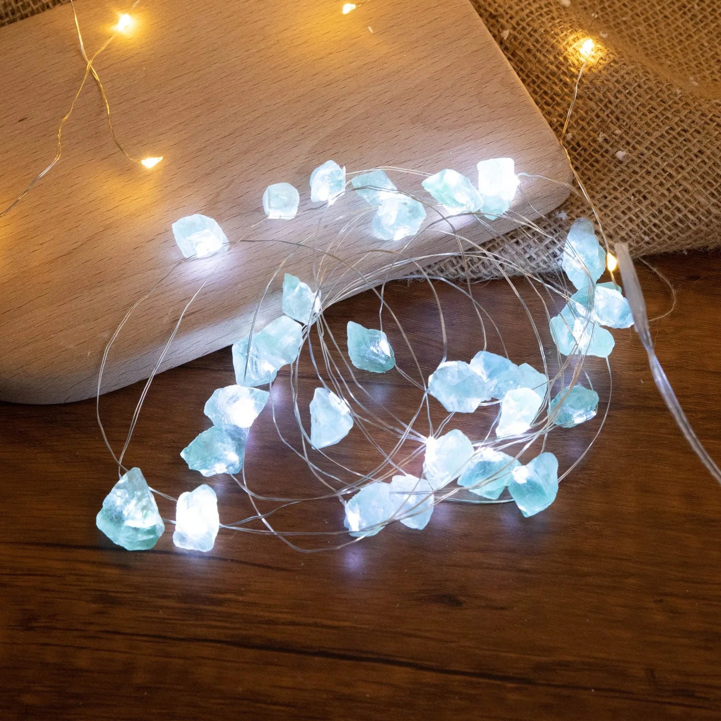 3m Natural Rose Quartz Raw Stone Crystal Lamp Healing Gemstone Amethyst Rough Stone Festival Led String Light Home Decoration