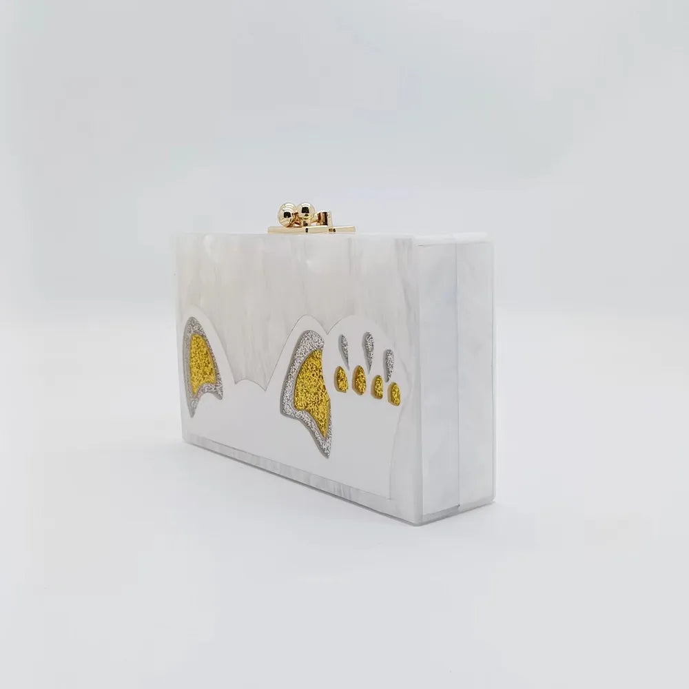 Cartoon Pearl Nude White Female Mini  Wallet Brand Women Acrylic Evening Bag Wedding Party Clutch Purse Prom Casual Box Handbag