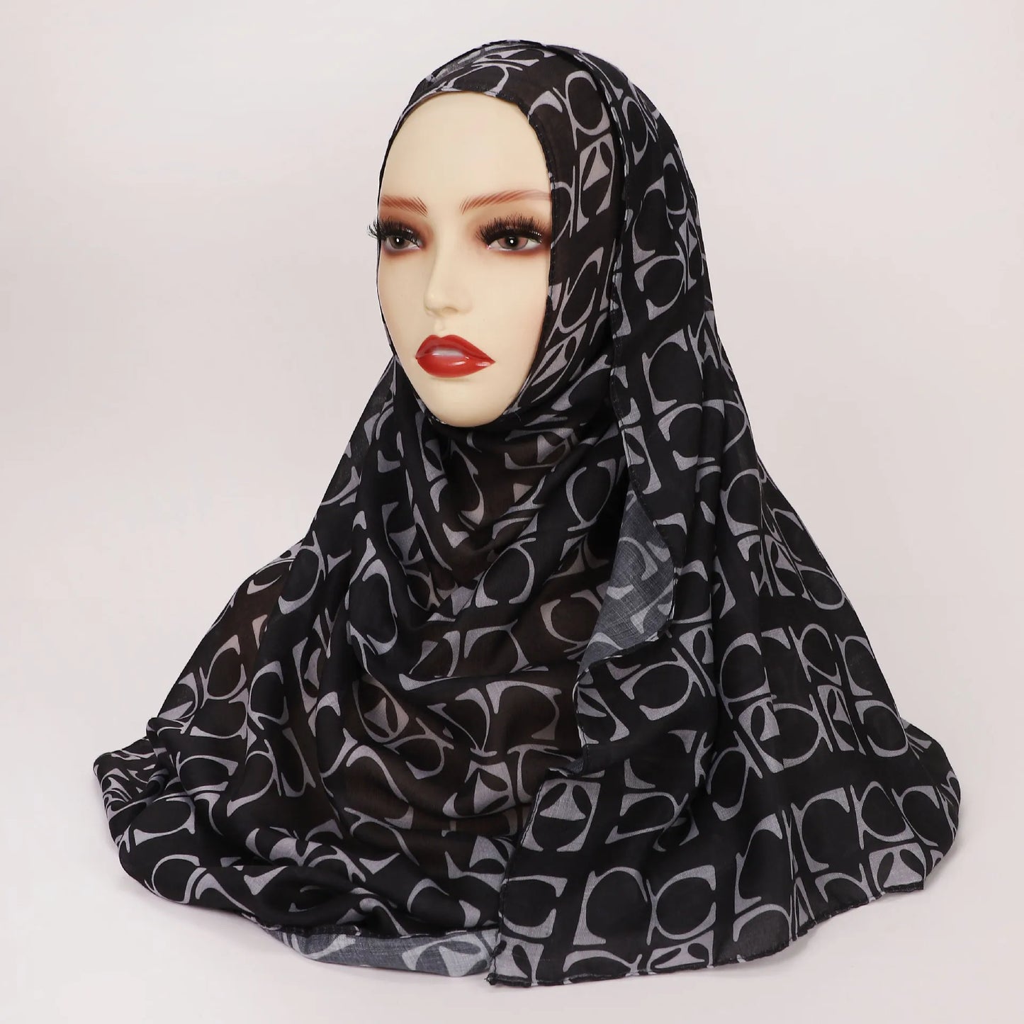 1Pcs Islam Ramadan Watercolor Print Hijab Women Bohemian Soft Muslim Hijabs Foulard Femme Shawl Wrap Scarf Headscarf