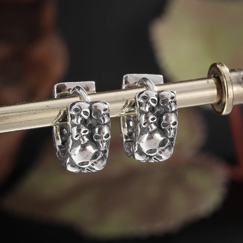 Vintage Simple Small Hoop Earrings Stainless Steel Hypoallergenic Earrings for Men Women Cool Indian Boho Jewelry