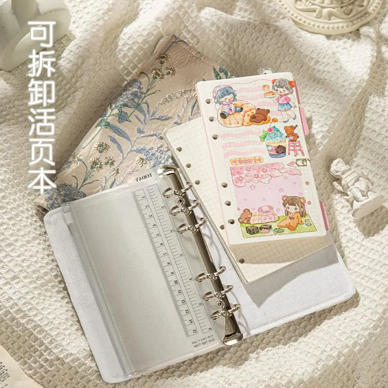 A5 A6 Binder Kawaii Notebook Planner Sketchbook Journal Binder Agenda Caderninho Diary Office School Accessories Budget
