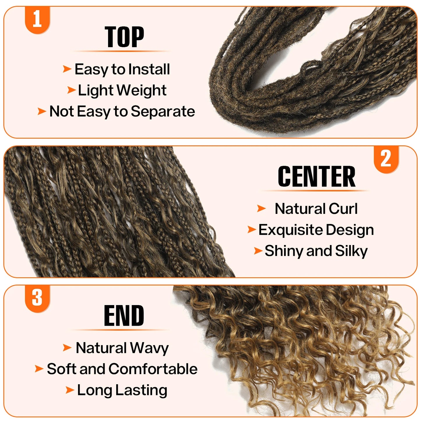 Double Ended Synthetic Dreadlock Extensions  Ombre Blonde Boho Crochet Hippie Dreads 10 Strands Handmade Bohemian Box Braids