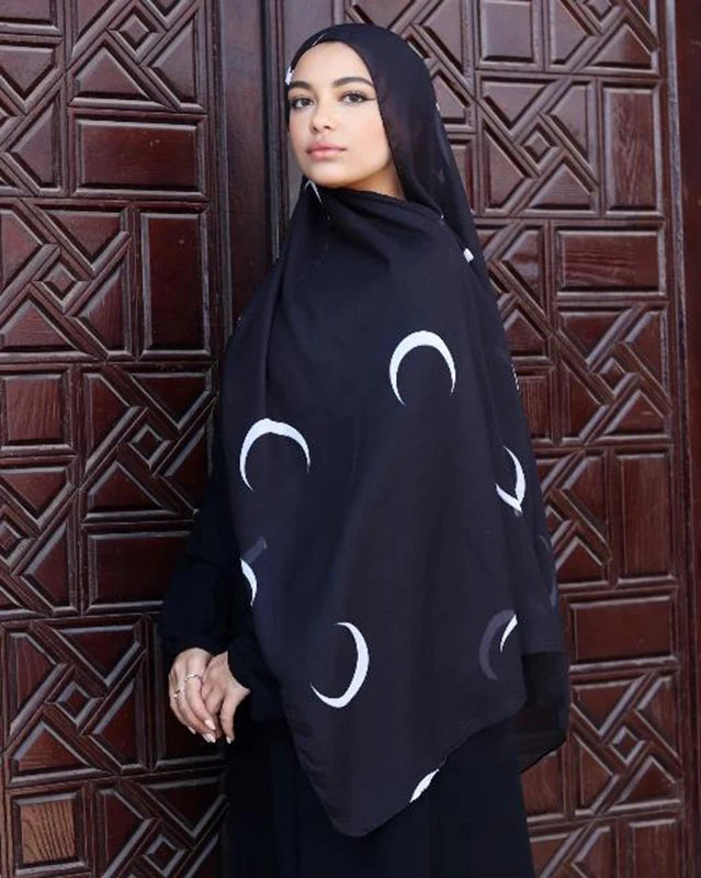1Pcs Islam Ramadan Watercolor Print Hijab Women Bohemian Soft Muslim Hijabs Foulard Femme Shawl Wrap Scarf Headscarf
