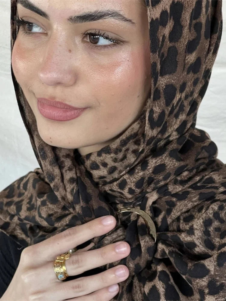 1Pcs Islam Ramadan Watercolor Print Hijab Women Bohemian Soft Muslim Hijabs Foulard Femme Shawl Wrap Scarf Headscarf