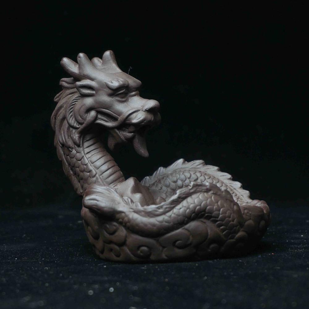 Dragon Statue Backflow Incense Burner  Ceramic Sandalwood Censer Home Ornaments Figurines Backflowing Sandalwood Incensory