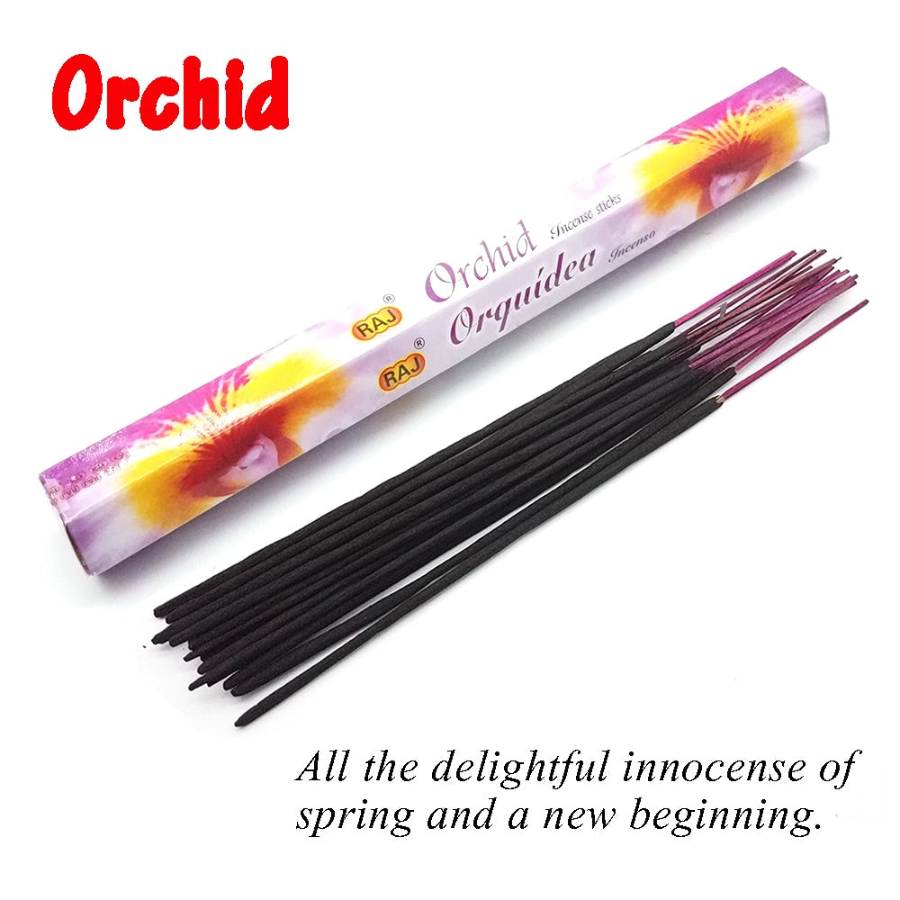 1 Box Incense Sticks White Sage Indian Flavor Incenses for Home Bedroom Meditation Yoga Fresh Air Scent Aroma Lavender Fragrance