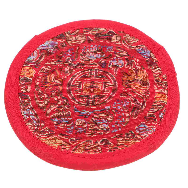 1pc Tibetan Meditation Singing Bowl Cushion Pillow Ritual Instruments Buddhist Sound Therapy Bowl Mallet Mat Handmade Carft