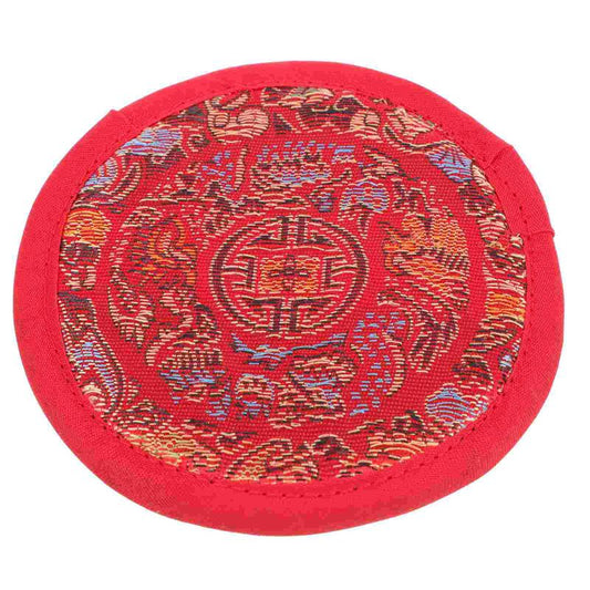 1pc Tibetan Meditation Singing Bowl Cushion Pillow Ritual Instruments Buddhist Sound Therapy Bowl Mallet Mat Handmade Carft