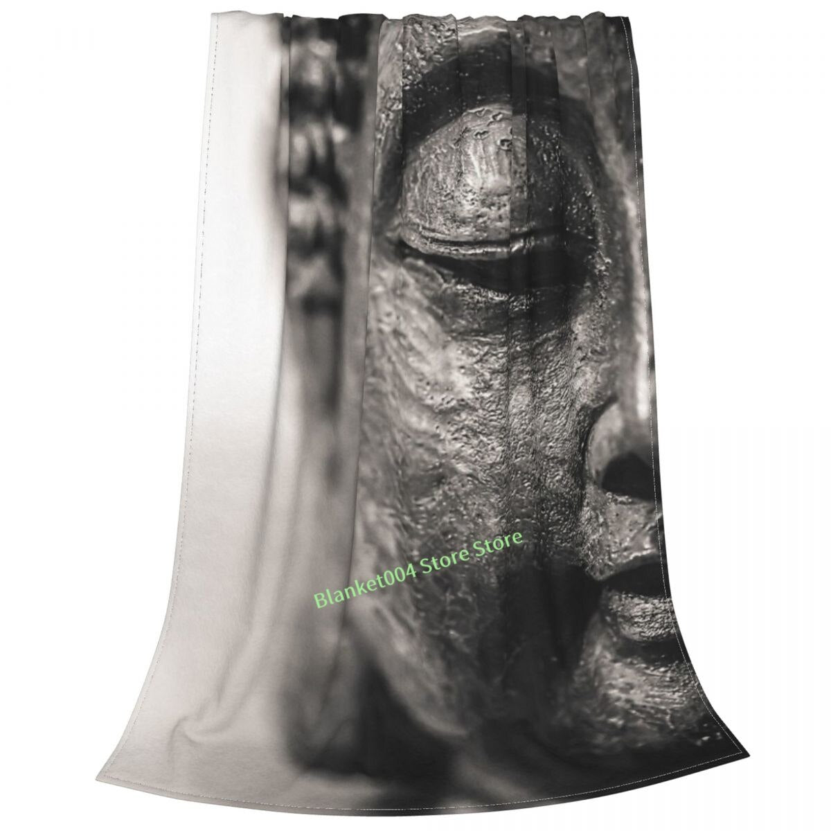 Buddha - Black And White Spiritual Motivational Design For Avery Buddhist And Yoga Addict Throw Blanket decorative blanket