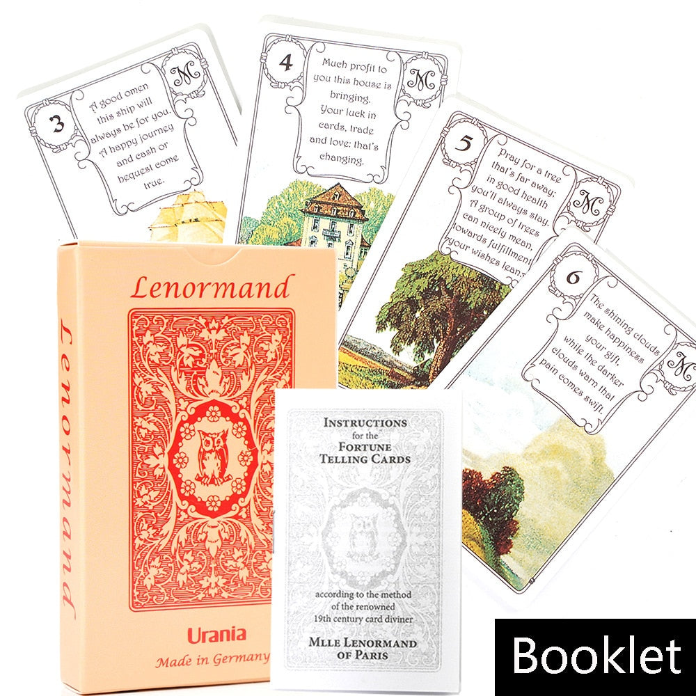 Newest clair de lenormand oracle cards Fate Divination Tarot Card Board Game With Online Guidebook For Adult Children Game